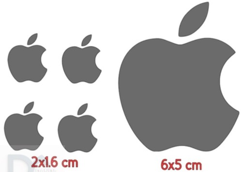 Adesivi apple prespaziati - adesivi,