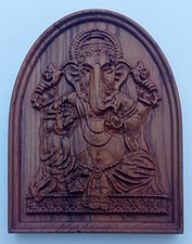 bassorilievo Ganesha in Pregiato legno di Teak