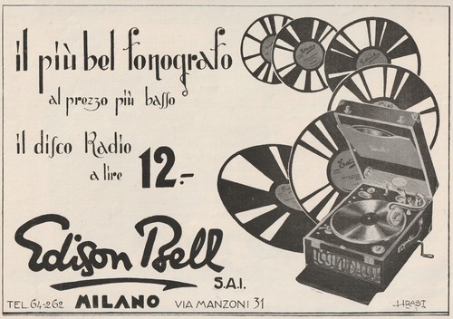 Pubblicita 1929 edison - pubblicita', bell