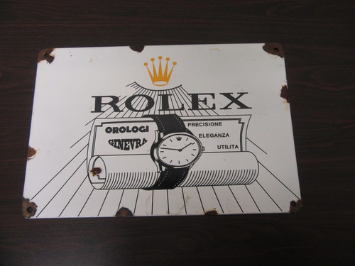 Vintage enamel sign - vintage, rolex