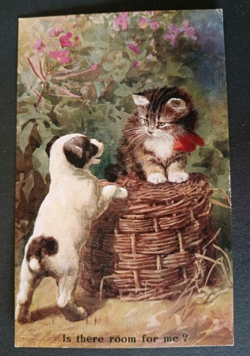 Cat dog postcard jack - cat/,
