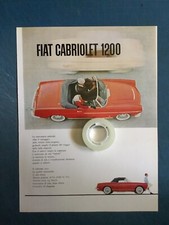 Rarissima Pubblicita’ FIAT 1200 Cabriolet PININFARINA 1960