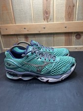Scarpe da corsa donna Mizuno Wave Creation 13 taglia 10 rete blu navy verde acqua
