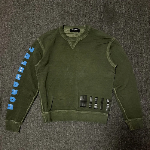 Felpa dsquared2 verde lavata - verde,
