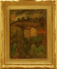 MARCHETTI GIULIO- Paesaggio in collina - Dipinto originale su tavola 30x40