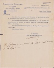 CASTELTERMINI 1947 lettera commerciale STABILIMENTO INDUSTRIALE S. GIUSEPPE