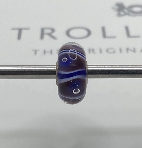 Trollbeads perla viola blu - perla,