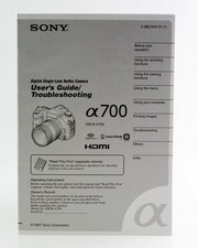 Manuale Di Istruzioni Sony A