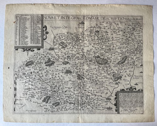 1594 rare carte maine - 1594,