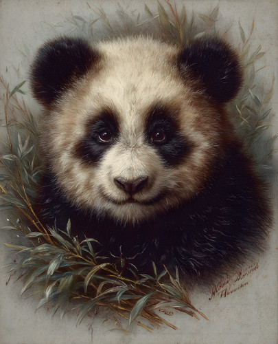 Panda close con stampa toni - panda, close-up