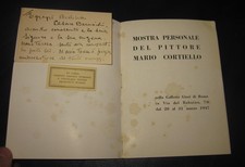 1947 Mario Cortiello Mostra Personale + biglietto autografo  Galleria Giosi Roma