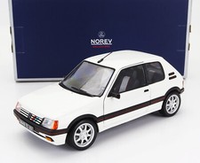 Peugeot 205 1.9 GTi phase 1 blanc de 1989 PTS Rims  au 1/18 de NOREV 184842