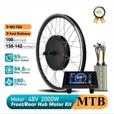 Ruota motore bici elettrica mtb 48v 2000w anteriore e posteriore con display S866