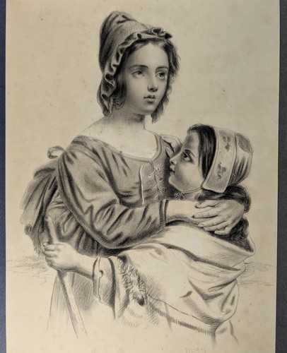 Due ragazze 1850 circa - due,