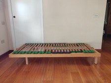 Rete ortopedica regolabile a doghe in legno di faggio