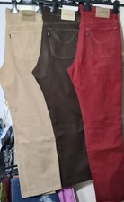 3 Jeans JECKERSON 5 tasche Taglia 33 (47 48) 1 Beige 1 Marrone 1 Amaranto toppe.