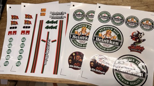 Fogli decalcomanie heineken - fogli,