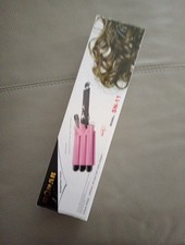 Sonar Sn-11 Piastra Arricciacapelli 3 Tubi Effetto Onde - Rosa