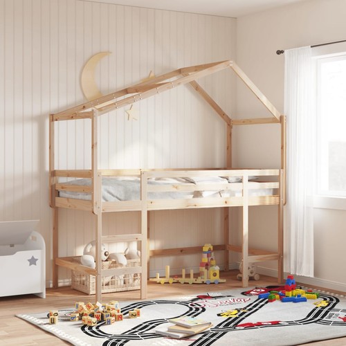 Letto soppalco con - scala, e