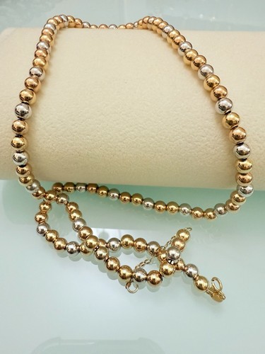 Collana catena lucida sfere