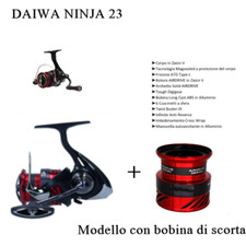 MULINELLO DAIWA NINJA 23 LT ALLEGGERITO MARE FIUME + BOBINA DI SCORTA