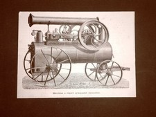 Treni e ferrovie nel 1877 Macchina a vapore orizzontale locomobile