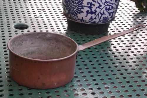 Antico pentolino con manico - antico,