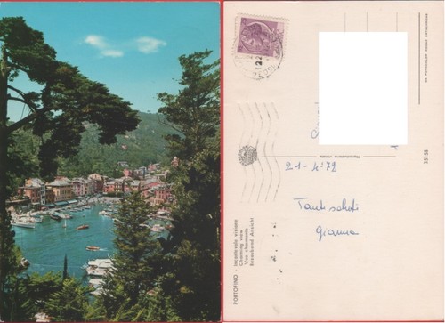 Cartolina portofino - portofino, (ge)