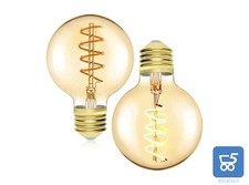 2 pc Lampadina LED Vintage Ambrata 2200K 4W corrispondente 40W incandescenza