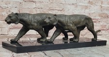 Scultura Statua Due Pantere