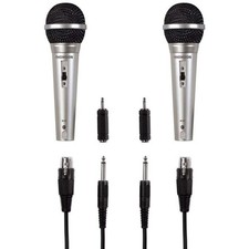 Set 2x Thomson Microfono Dinamico 3m Cavo Micro XLR Jack Karaoke Party DJ