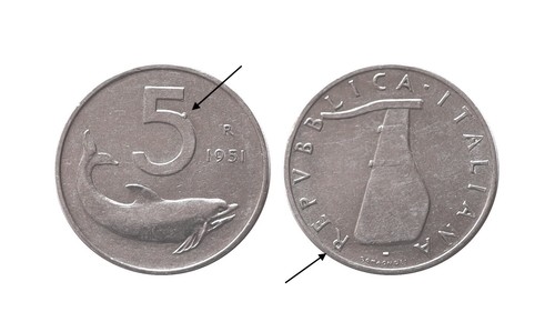 Errore 5 lire - !!!, esubero