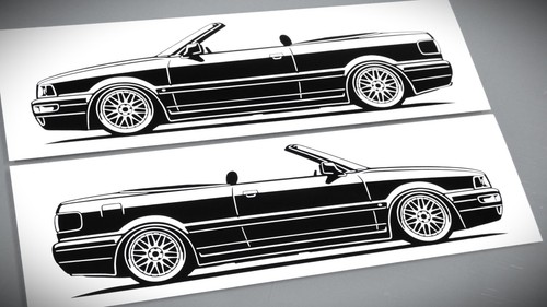Adesivo audi cabriolet - audi,