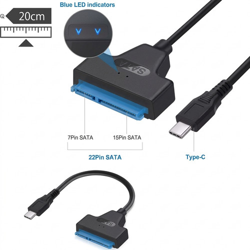 Cavo adattatore sata usb c - cavo, a