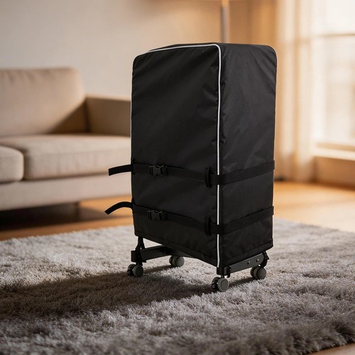 Copri trolley nero tessuto - tv,