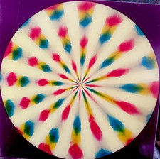 LOTTO 2 VARI VUE 3D LENTICOLARE MOVIMENTO MOVIMENTO CALEIDOSCOPIO PSICHEDELICO 14X14"NOS