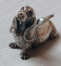 ARGENTO 925 miniatura cane coker  microfusione, figura