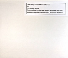 Throbbing Gristle Thirty-Second Annual Report LP Album Vinyl Record