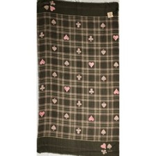 LIU JO SCIARPA FOULARD STOLA  DONNA CHECK BRENTA LUREX DARK OLIVE