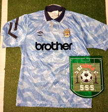 MANCHESTER city 1991/1992 Football SHIRT MAGLIA CALCIO Umbro Jersey vintage