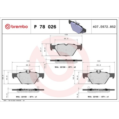 Set pastiglie freno - , brembo