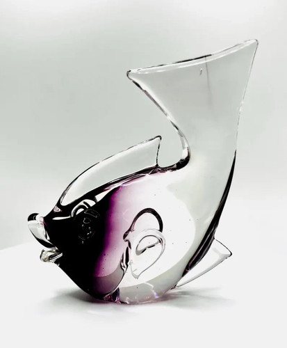 Pesce viola cenedese vetro - pesce,