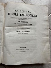 libro antico La scienza degli ingegneri di belidor navier 1832 ingegneria civile