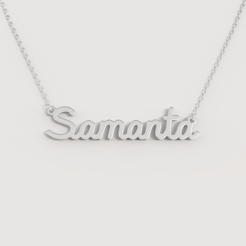 Collana nome donna acciaio - collana,