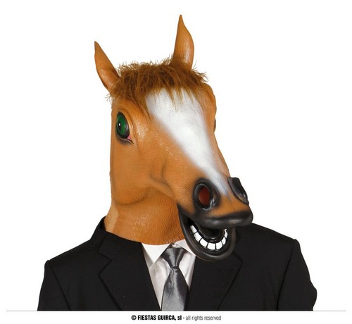 Maschera cavallo marrone - maschera, in