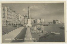 NAPOLI -VIA PARTENOPE E CASTEL DELL'OVO -FOTOGRAFICA  CARTOLINA