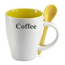 TAZZA BICOLORE CON CUCCHIAINO