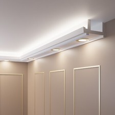 6 Metri LED Profilo A Soffitto Per Illuminazione Indiretta Parete OL-55 Bianco