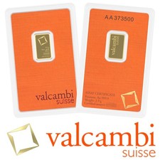 Lingotto d'Oro 2,5 gr 24K Valcambi