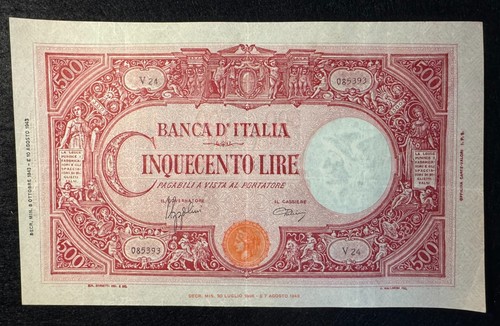 Banconota 500 lire barbetti - banconota,